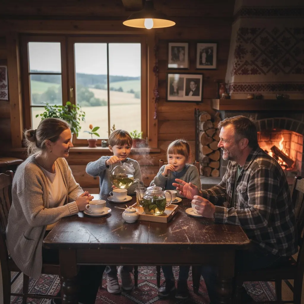 Šviežiai paruošta arbata su guavos lapais, skirta kraujospūdžio reguliavimui.