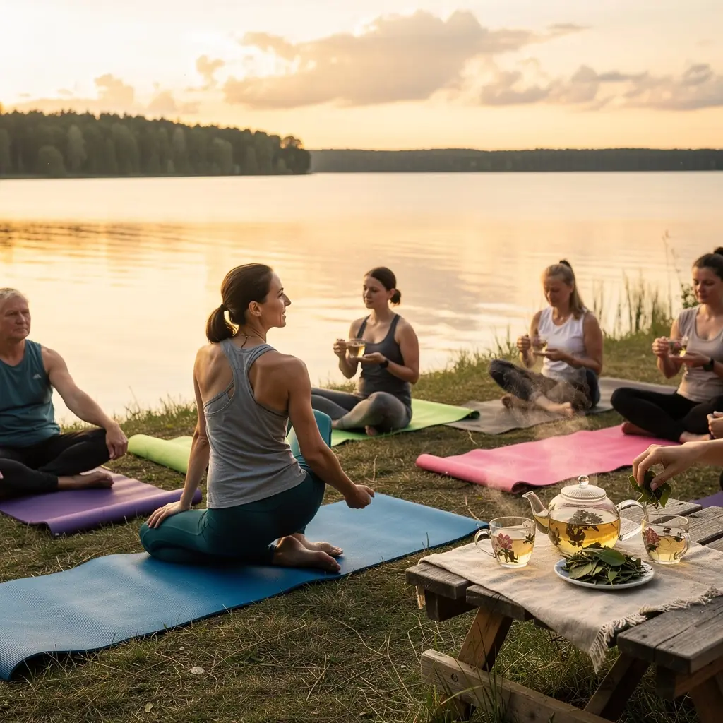 Arbatos ingredientai: guavos lapai, citrinos riekelės ir kiti natūralūs priedai.